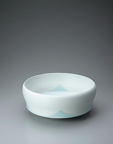 青白磁釉彩文鉢