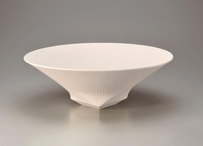 白磁鉢「縒舟-2015-」