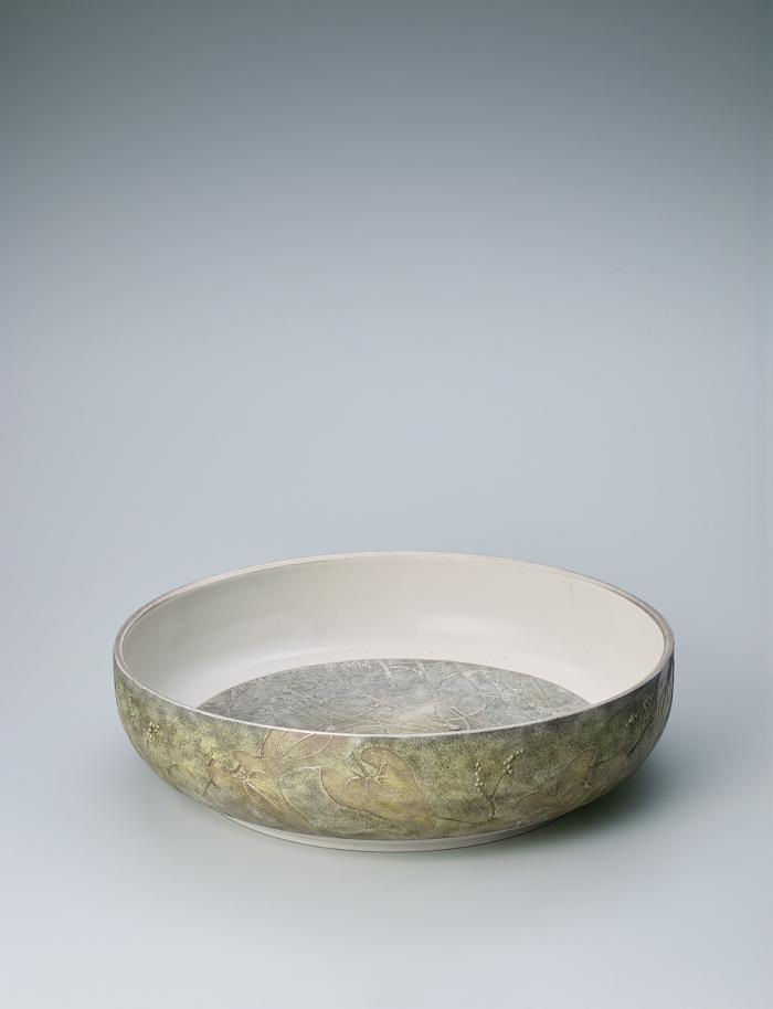 銀彩山芋文鉢