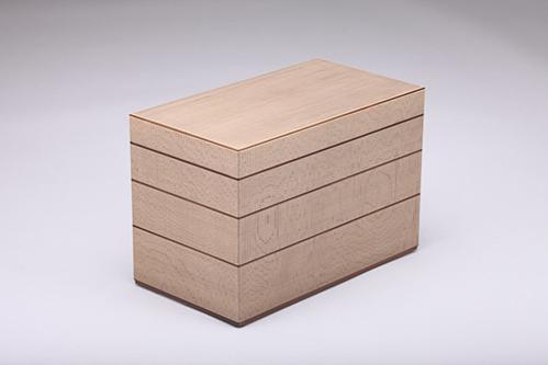 神代杉柾目造板目象嵌重箱