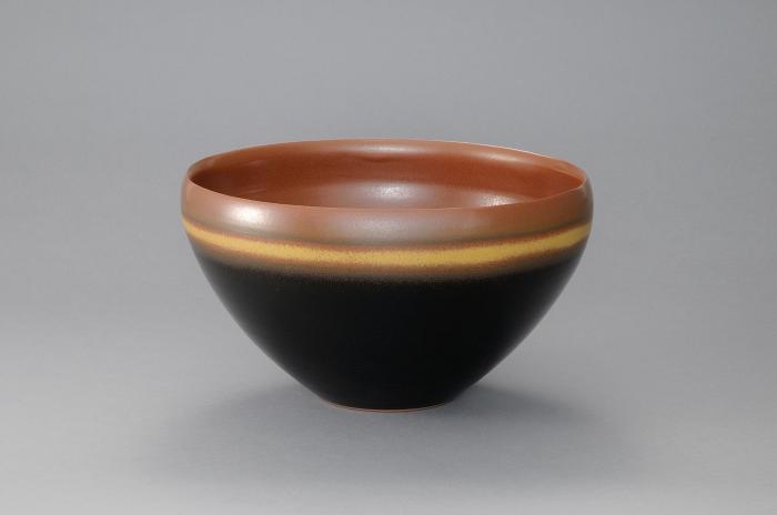 鉄釉彩鉢