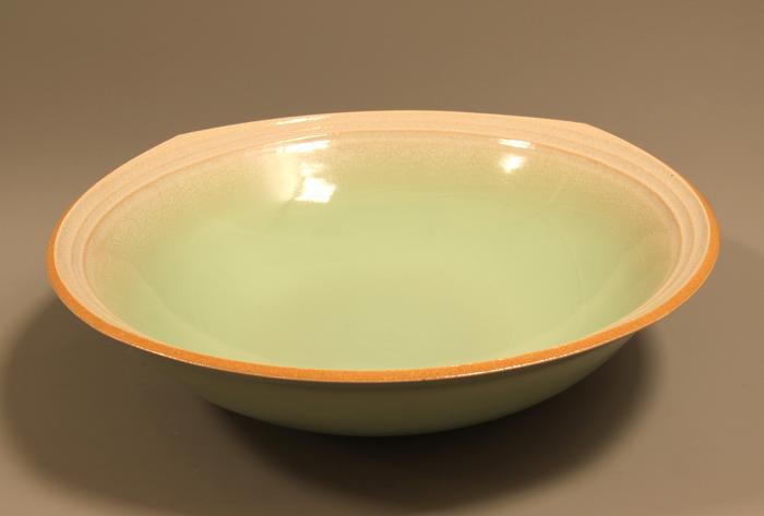 さぬき泥彩翠青瓷緋色鉢