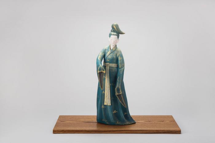 陶彫彩色「悠閑」